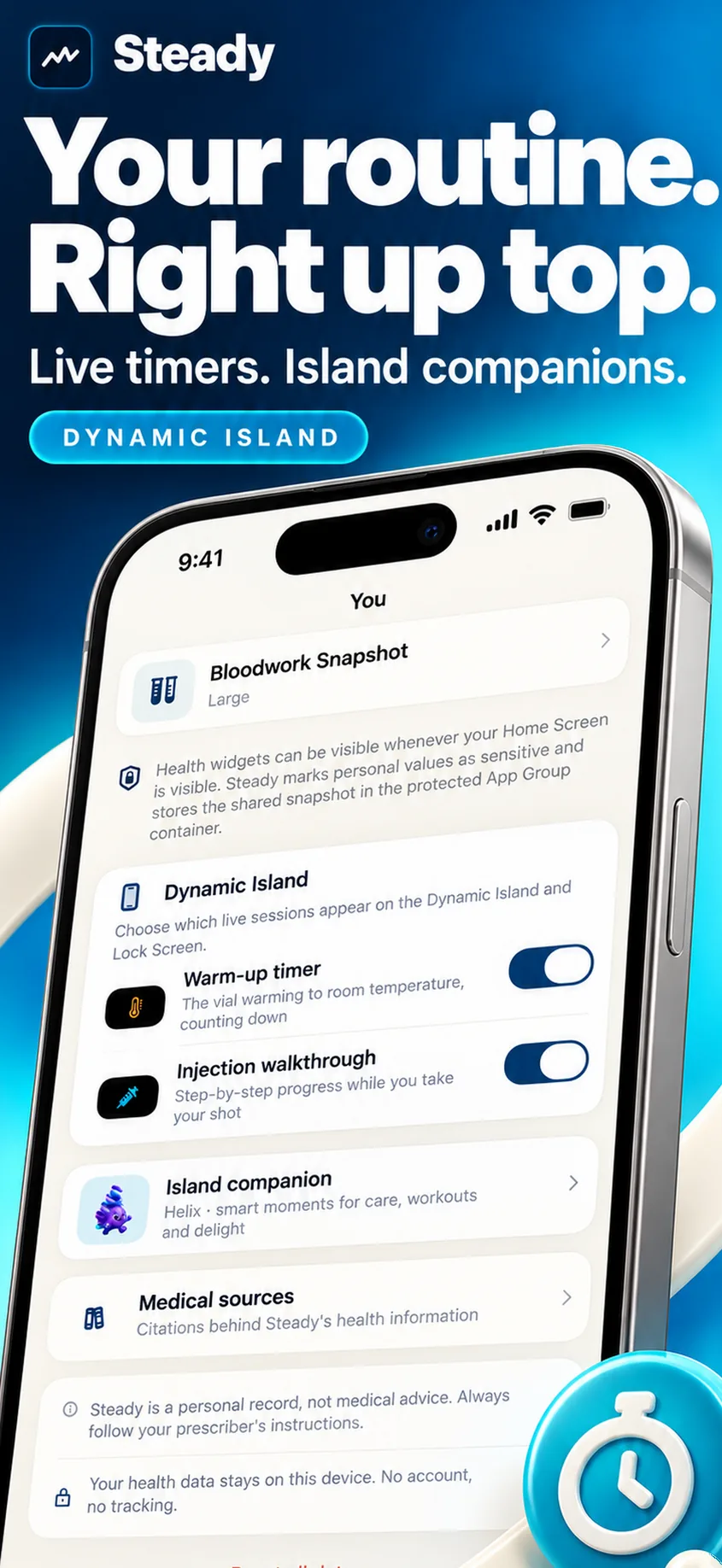 Live timers and island companions on the Dynamic Island and Lock Screen